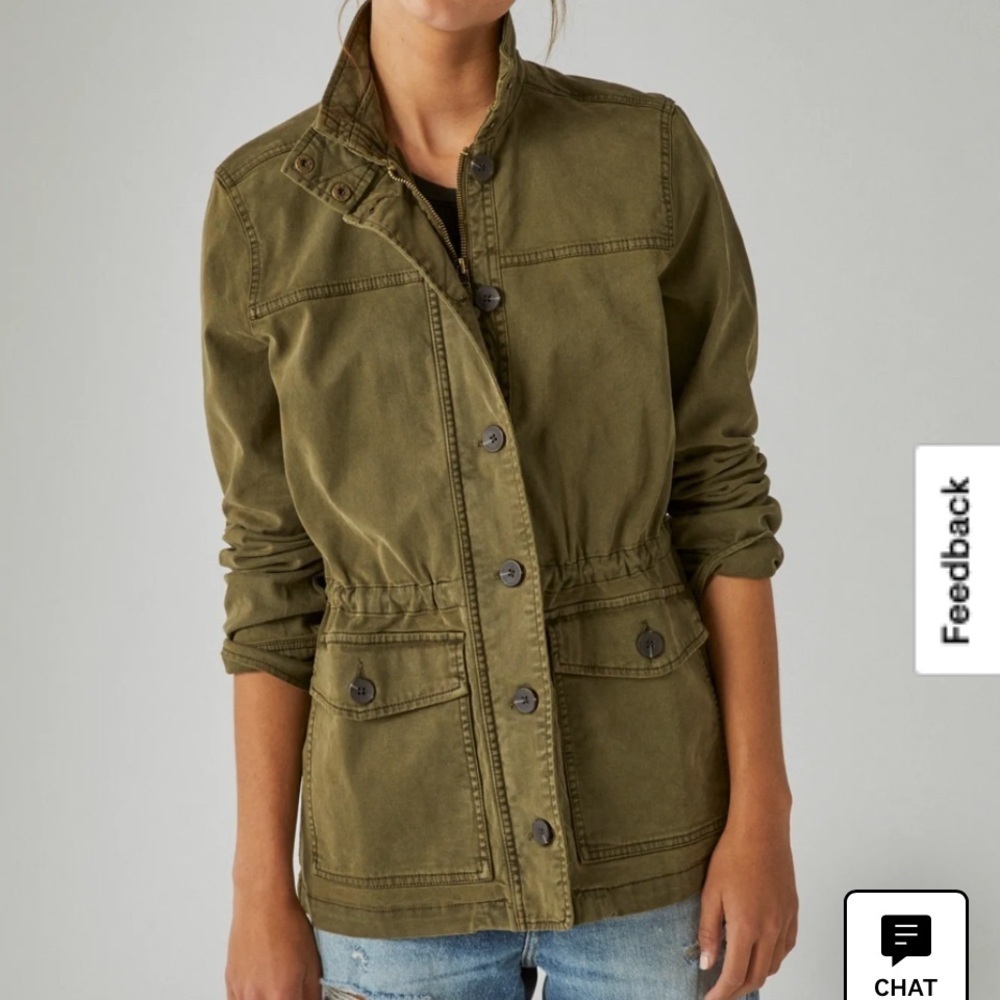 Like new Lucky Brand size XS Olive green Utility Jacket. Lightweight. Gorgeous! - Picture 4 of 16